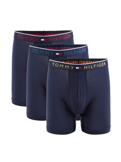 Комплект из 3 трусов-боксеров с логотипом Tommy Hilfiger, темно-синий