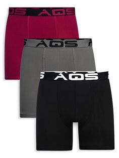 Комплект из трех трусов-боксеров в ассортименте Aqs, цвет Multi