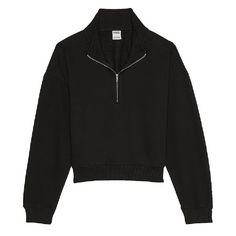 Свитшот Victoria&apos;s Secret Pink Premium Fleece Half-zip, черный