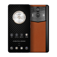 Смартфон Vertu Metavertu 2 Calfskin, 12 ГБ/512 ГБ, 2 Nano-SIM, черный/оранжевый
