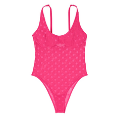 Боди Victoria&apos;s Secret Pink Dot Mesh, розовый