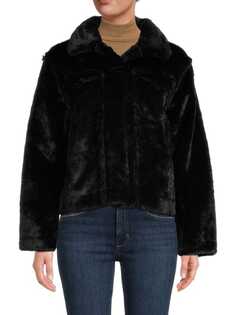 Куртка Saks Fifth Avenue из искусственного меха, черный