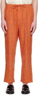 Оранжевые брюки катч HARAGO