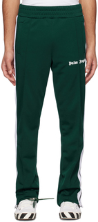 Зеленые классические спортивные брюки Palm Angels
