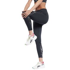 Тайтсы Reebok Workout Ready Run Aop, черный