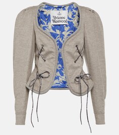 Куртка gexi spencer из смесовой шерсти Vivienne Westwood, бежевый