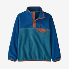 Детский легкий флисовый пуловер Synchilla Snap-T Patagonia, цвет Wavy Blue