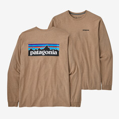 Мужская футболка с длинными рукавами P-6 и логотипом Responsibili Patagonia, коричневый