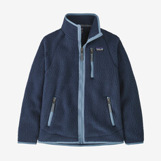 Детская флисовая куртка с ворсом в стиле ретро Patagonia, цвет New Navy w/Light Plume Grey