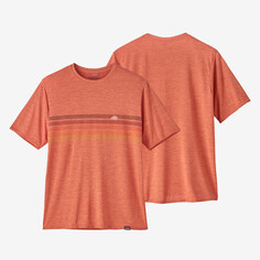 Мужская рубашка Capilene Cool с рисунком на каждый день Patagonia, цвет Line Logo Ridge Stripe: Quartz Coral X-Dye