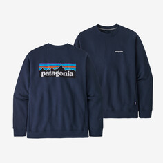 Толстовка с логотипом P-6 Uprisal Crew Patagonia, новый темно-синий