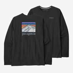Мужская футболка с длинными рукавами и логотипом Ridge Responsibili-Tee Patagonia, черный