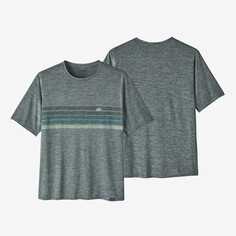 Мужская рубашка Capilene Cool с рисунком на каждый день Patagonia, цвет Line Logo Ridge Stripe: Sleet Green X-Dye