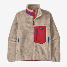 Мужская классическая флисовая куртка Retro-X Patagonia, цвет Natural w/Touring Red