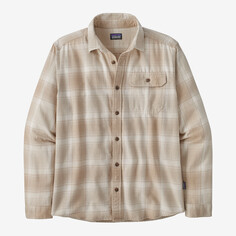 Мужская конверсионная легкая фланелевая рубашка из хлопка с длинными рукавами Patagonia, цвет Hazy Morning: Oar Tan