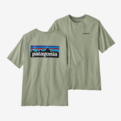 Мужская футболка с логотипом P-6 Responsibili Patagonia, сальвия зеленый