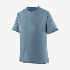 Мужская классная легкая рубашка Capilene Patagonia, цвет Light Plume Grey - Steam Blue X-Dye