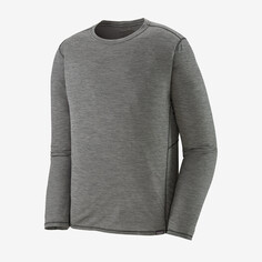 Мужская классная легкая рубашка Capilene с длинными рукавами Patagonia, цвет Forge Grey - Feather Grey X-Dye