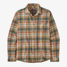 Мужская конверсионная легкая фланелевая рубашка из хлопка с длинными рукавами Patagonia, цвет Lavas: Fertile Brown