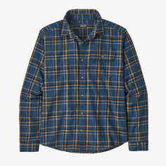 Мужская конверсионная легкая фланелевая рубашка из хлопка с длинными рукавами Patagonia, цвет Major: Tidepool Blue
