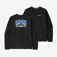 Мужская футболка Fitz Roy Horizons Responsibili с длинными рукавами Patagonia, черный