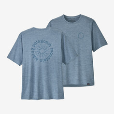 Мужская рубашка Capilene Cool на каждый день с рисунком - Lands Patagonia, цвет Spoke Stencil: Steam Blue X-Dye
