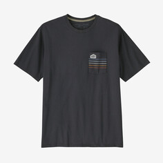 Мужская футболка с карманами и логотипом Ridge Stripe Patagonia, черный