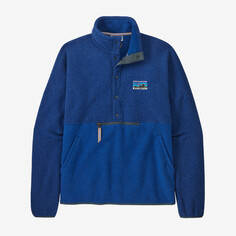 Флисовый пуловер Snap-T из натуральной смеси Patagonia, синий