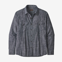 Мужская рубашка в стиле вестерн с длинными рукавами Patagonia, цвет Chambray: New Navy