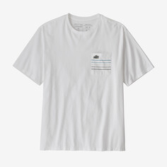 Мужская футболка с карманами и логотипом Ridge Stripe Patagonia, белый