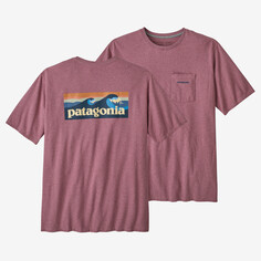 Мужская футболка с логотипом и карманом Responsibili Patagonia, цвет Evening Mauve