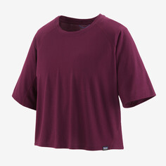 Женская укороченная рубашка Capilene Cool Trail с короткими рукавами Patagonia, цвет Night Plum