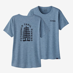 Женская рубашка Capilene Cool на каждый день с рисунком - Lands Patagonia, цвет Tree Trotter: Steam Blue X-Dye