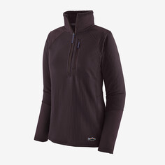 Женская рубашка с длинными рукавами R1 Fitz Roy Trout, молния 1/4 Patagonia, цвет Obsidian Plum