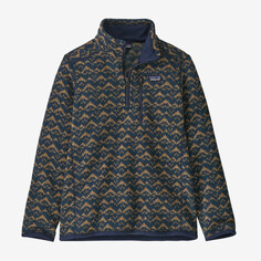 Детский флисовый свитер с молнией 1/4 Patagonia, цвет Mountain Peak: New Navy