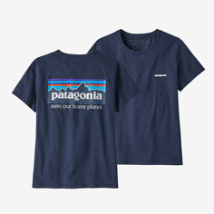 Женская футболка P-6 Mission из органического материала Patagonia, новый темно-синий