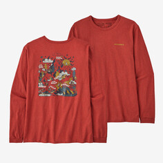 Женская футболка Responsibili с длинными рукавами, как скользить Patagonia, красный