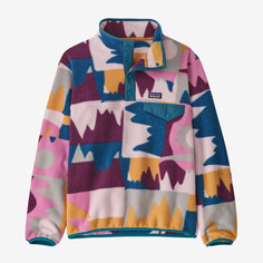 Детский легкий флисовый пуловер Synchilla Snap-T Patagonia, цвет Frontera: Marble Pink
