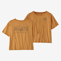 Женская органическая футболка «Lost and Found» с карманом легкого кроя Patagonia, цвет Dried Mango