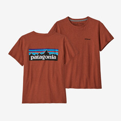 Женская футболка с логотипом P-6 Responsibili Patagonia, цвет Quartz Coral