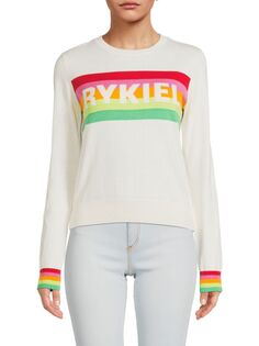 Кашемировый свитер с логотипом Sonia Rykiel, белый