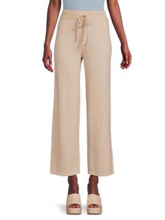 Широкие брюки из 100% кашемира Saks Fifth Avenue, цвет Sand