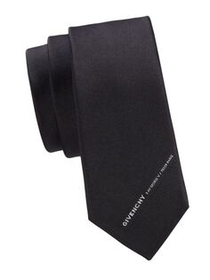 Шелковый галстук штаб-квартиры Givenchy, цвет Black White