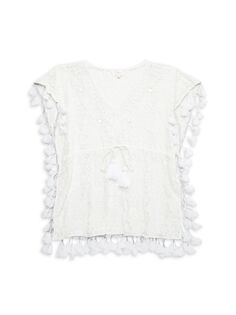 Кружевное платье с кисточками и кисточками для маленьких девочек и девочек Ranee&apos;S, белый Ranees