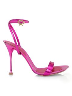 Кожаные сандалии Ribbon Metallic Gianvito Rossi, цвет Bloom