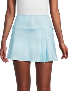 Плиссированная теннисная юбка в тонкую полоску K-Swiss, цвет Blue Angel