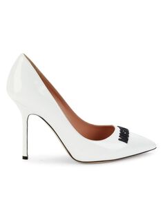 Лакированные туфли с логотипом Moschino Couture!, белый