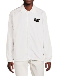Куртка на талии с логотипом и шнурком Cat Wwr, белый