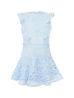 Кружевное платье Sadie для маленьких девочек и девочек Bardot Junior, цвет Sky Blue