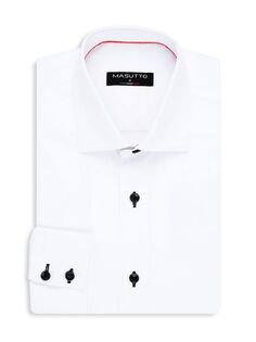 Однотонная классическая рубашка Bali Classic Fit Masutto, белый